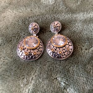 Brighton Silver and Gold Earrings